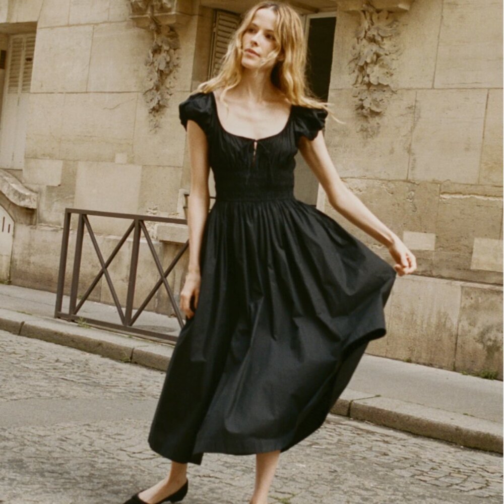 Doen Quinn Dress in Black EUC